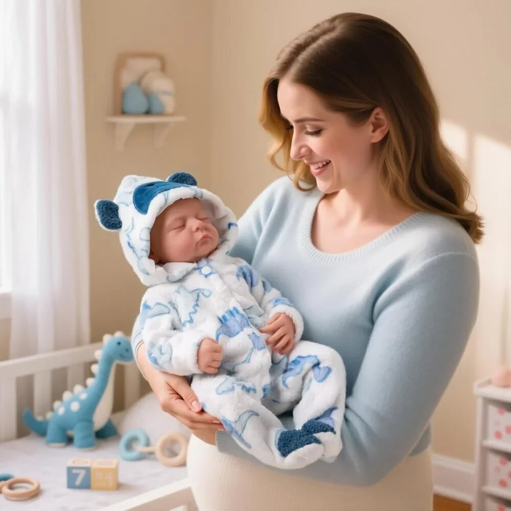 🆕20inch Full Vinyl Body Newborn Baby Doll Poseable Limbs Close Eyes Boy Baby